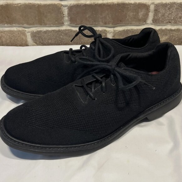 MARK NASON LA Black Dress Knit Hardee Lace up Oxford Shoes #68244 Size 12 - Picture 1 of 5